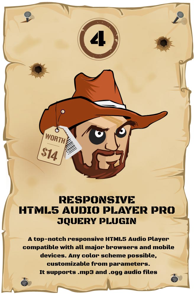 Responsive HTML5 Audio Player PRO Responsive Plugin